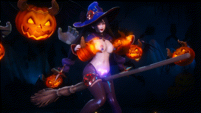 原神-莫娜-魔女装 [3D]-2.gif
