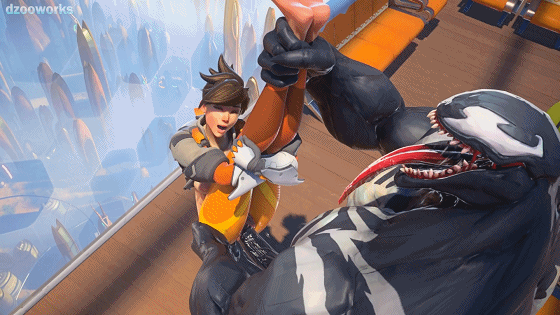 [3D/无修/CV]Dzooworks 7月新作：猎空+奇乐+华森+黑猫+海伦 [2629.1MB]-6.gif